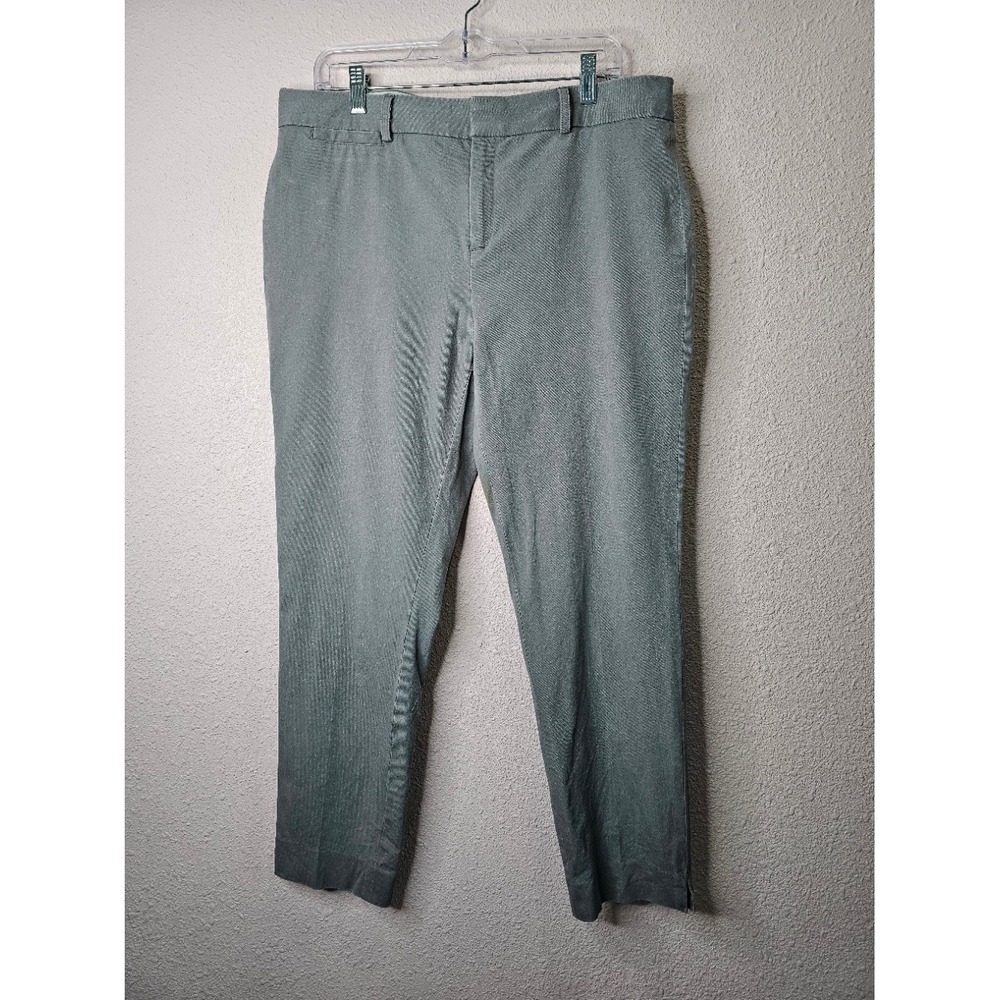 Crown & Ivy Cary Gray Ankle Pants Womens‎ 14 Tapered Stretch Business Casual